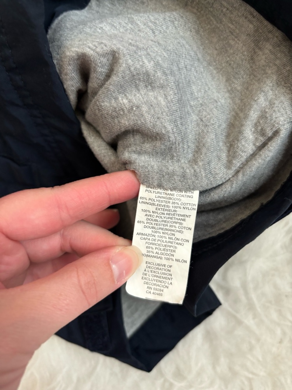 The Children's Place Green & Navy Hooded Spring Windbreaker/Rain Jacket - Picture 4 of 5